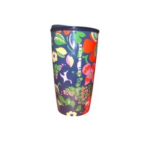 Rare Starbucks Bando Joint Double Ceramic Cup Mug Riches And Honour Flowers NWOT